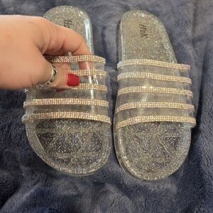 Dazzling Glitter Slide Sandals